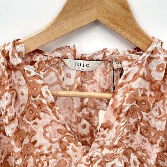 Joie | NWT Jindrah Silk Blouse in Brushed Clay // S - Picture 5 of 10